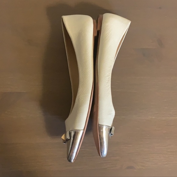 Kate Spade White and Silver Toned Leather Flats - Women’s Size 6.5 - Picture 9 of 9